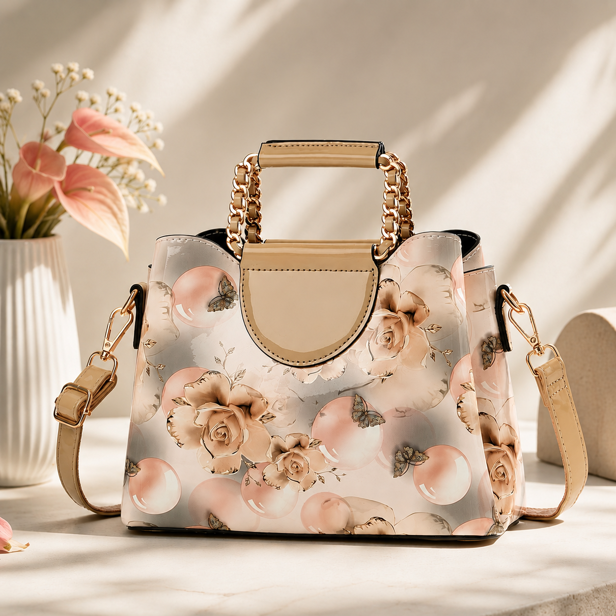 Floral Printed Handbag