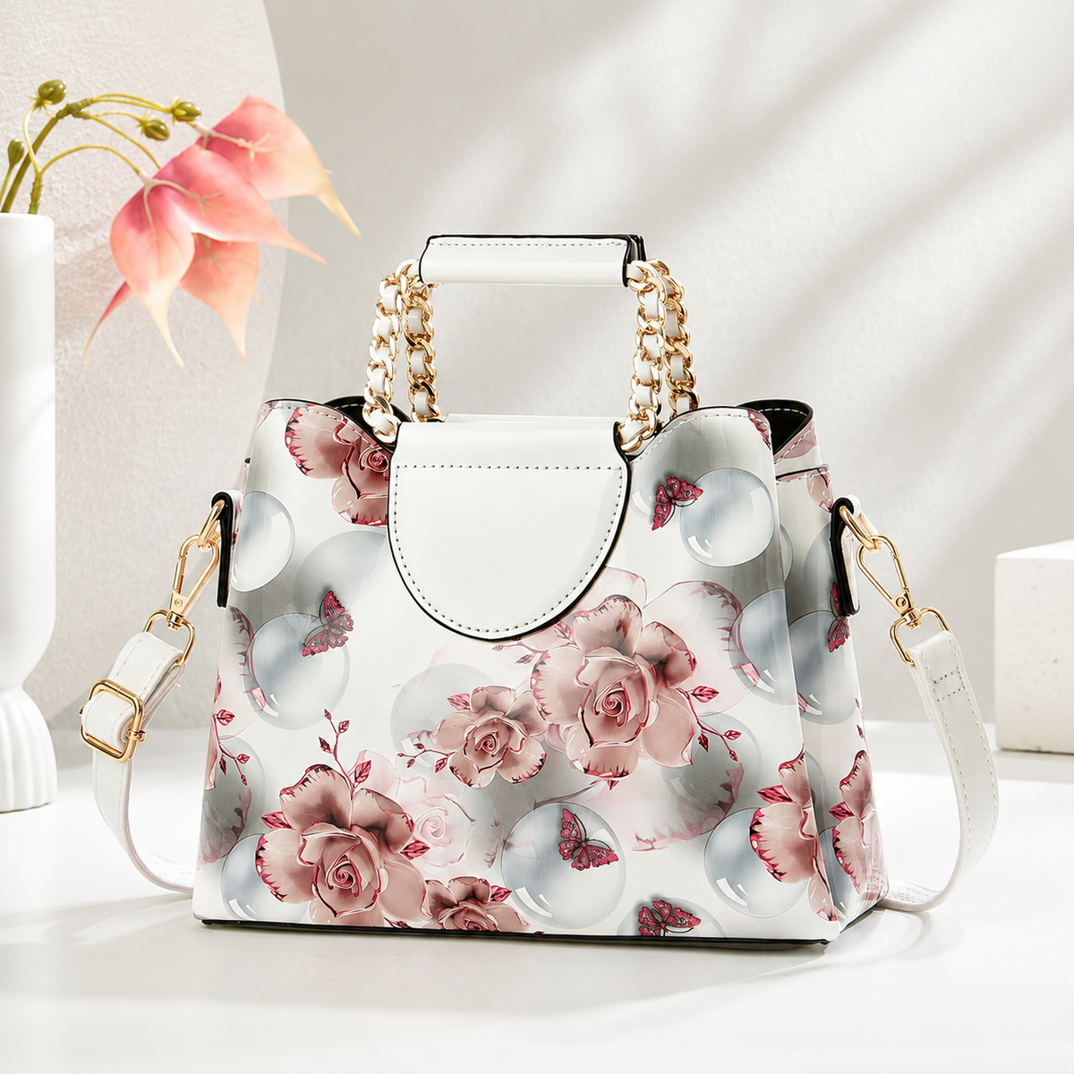 Butterfly Printed Handbag